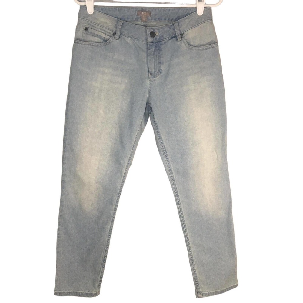 J Jill Women's Jeans Size 6 Blue Light Wash Denim Capri  5 pocket Cotton Casual